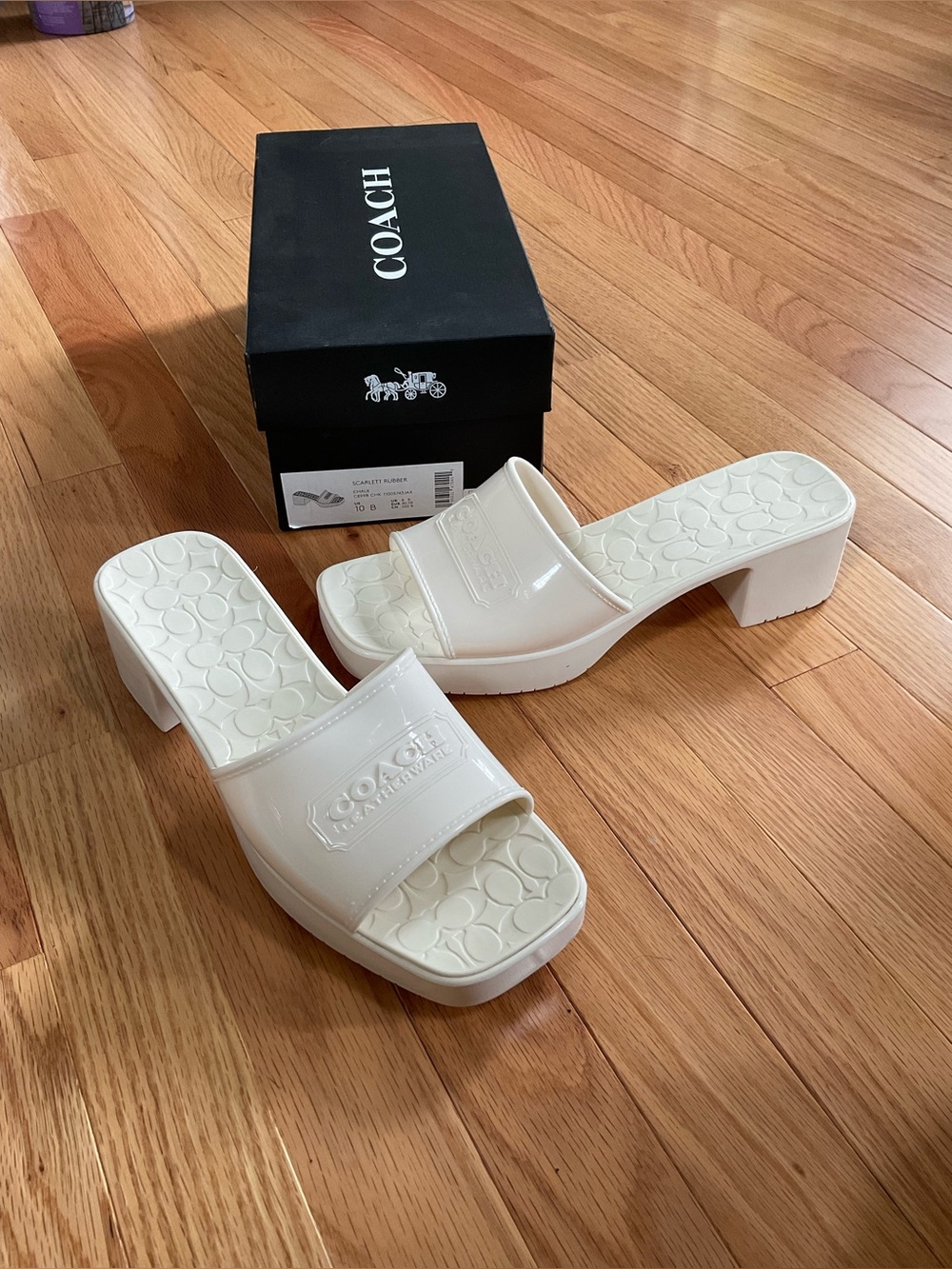 NEW COACH Scarlett rubber sandal